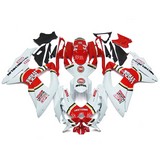 0449 Fairing Suzuki Gsxr600 Gsxr750 K8 08 09 10 Cowling Lucky Strike 34 White Red